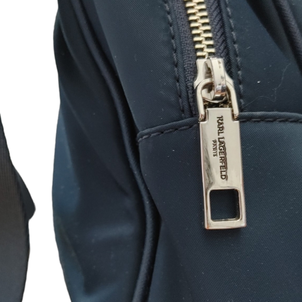 Karl Lagerfeld Navy Nylon Backpack - Picture 12 of 16